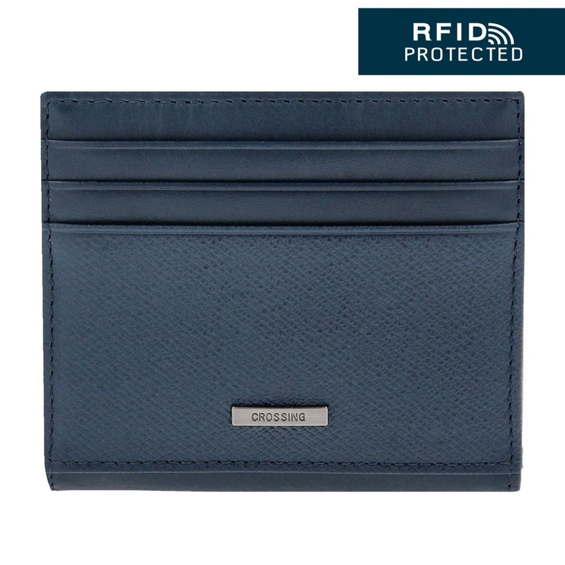 Crossing Elite Leather Card Case With Button Closure RFID – Jeans