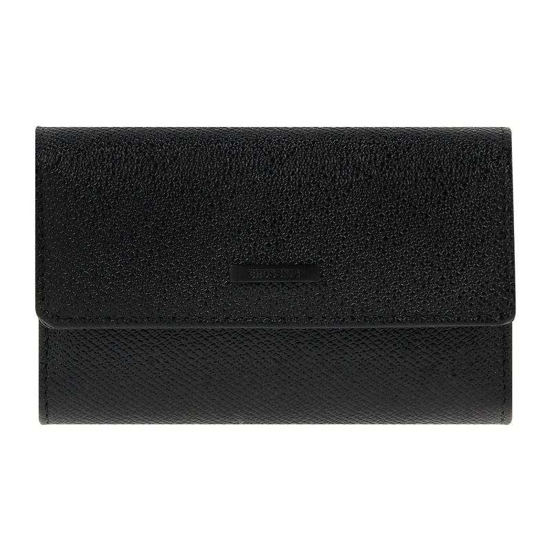 Crossing Elite Leather Key Holder With Card Pockets  – Black