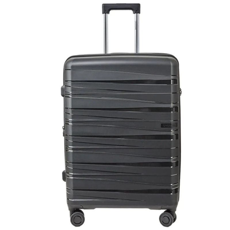 Crossing Supra Polypropylene Expandable 28 Large Luggage Spinner – Black