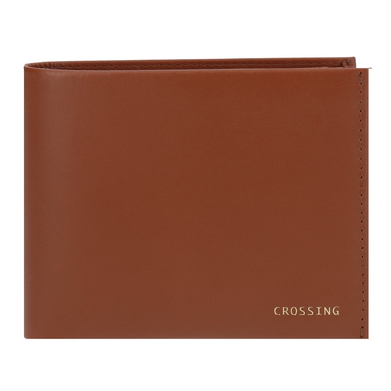 Crossing Sydney Bi-Fold Leather Wallet With Coin Pocket Rfid- Gingerbread