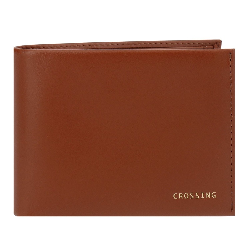 Crossing Sydney Slim Leather Wallet With Coin Pocket [5 Card Slots] Rfid – Gingerbread