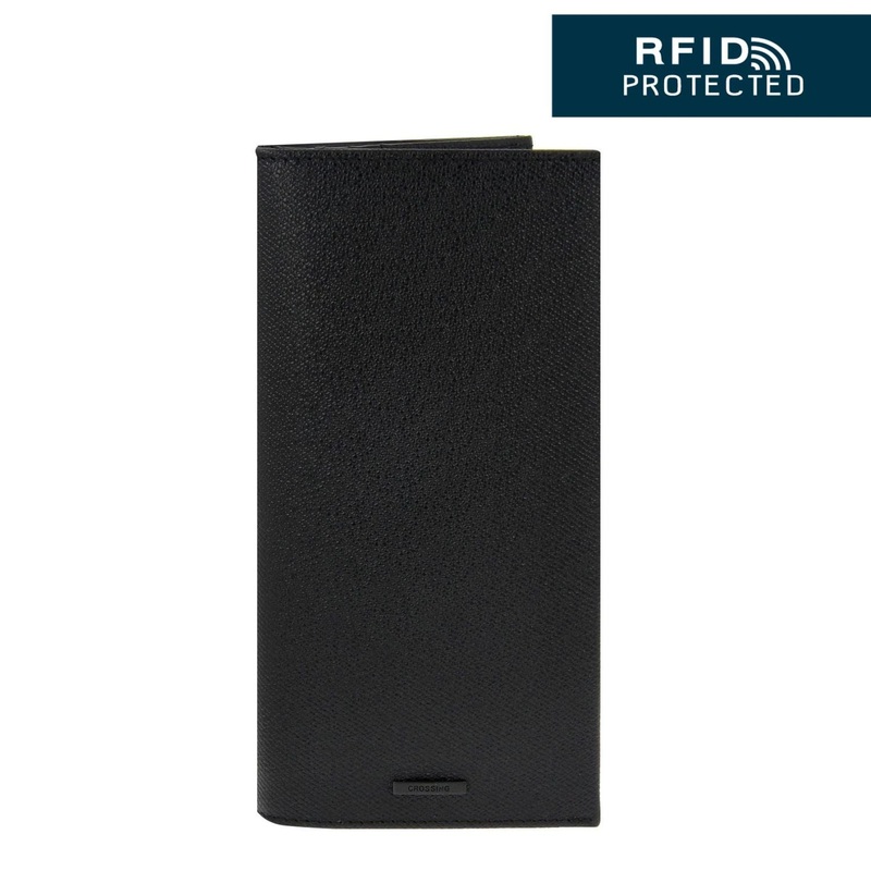 Crossing Elite Long Leather Wallet RFID – Black