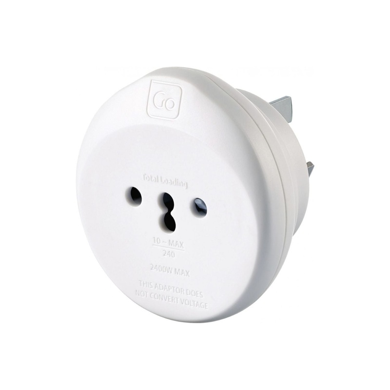 Go Travel Swiss-Aus Adaptor – White
