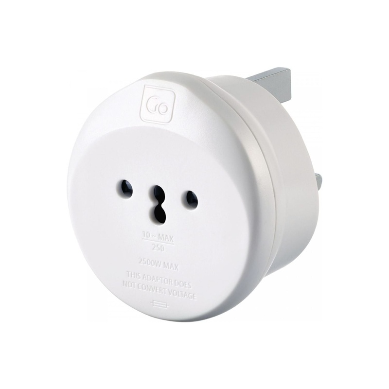 Go Travel Swiss-Uk Adapter – White