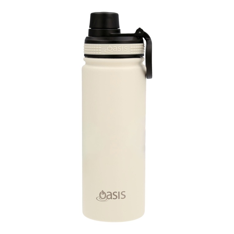 Oasis Stainless Steel Insulated Sports Water Bottle with Screw Cap 550ML – Alabaster