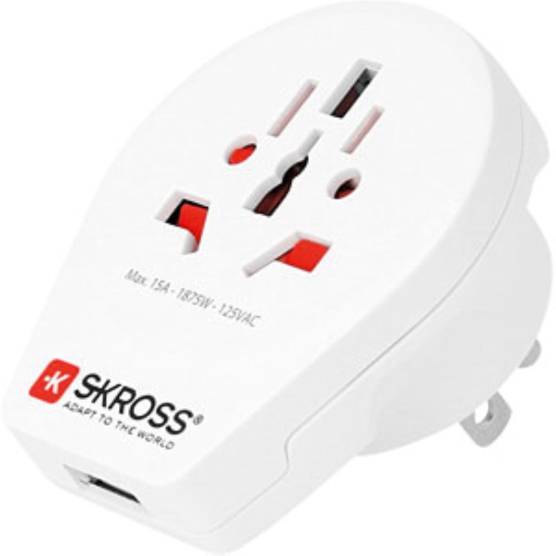 Skross World To USA Usb – White
