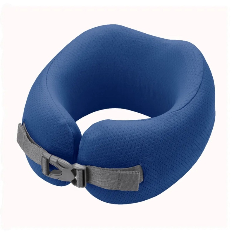 Easynap Foldable Pocket Travel Neck Pillow With Pouch Medium – True Blue (Navy)