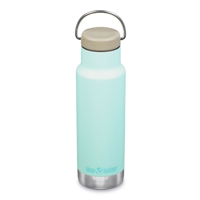 Klean Kanteen Insulated Classic 12oz Water Bottle (with Loop Cap) (Blue Tint)