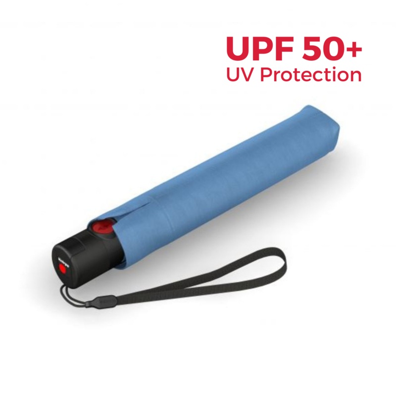 Knirps U.200 Ultraslim Duomatic (UV Protection) – Blue / Black Inner Coating