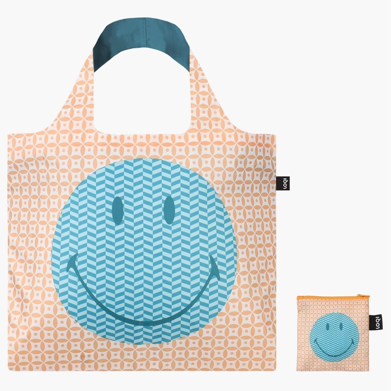 LOQI Artist Bag Smiley Geometric Recycled