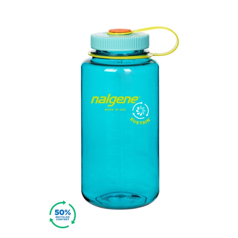 Nalgene 32oz Wide Mouth Sustain Water Bottle – Cerulean