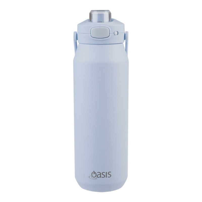 Oasis Ceramic Stainless Steel Triple Wall Capri Quick Release Drink Bottle 1L – Periwinkle