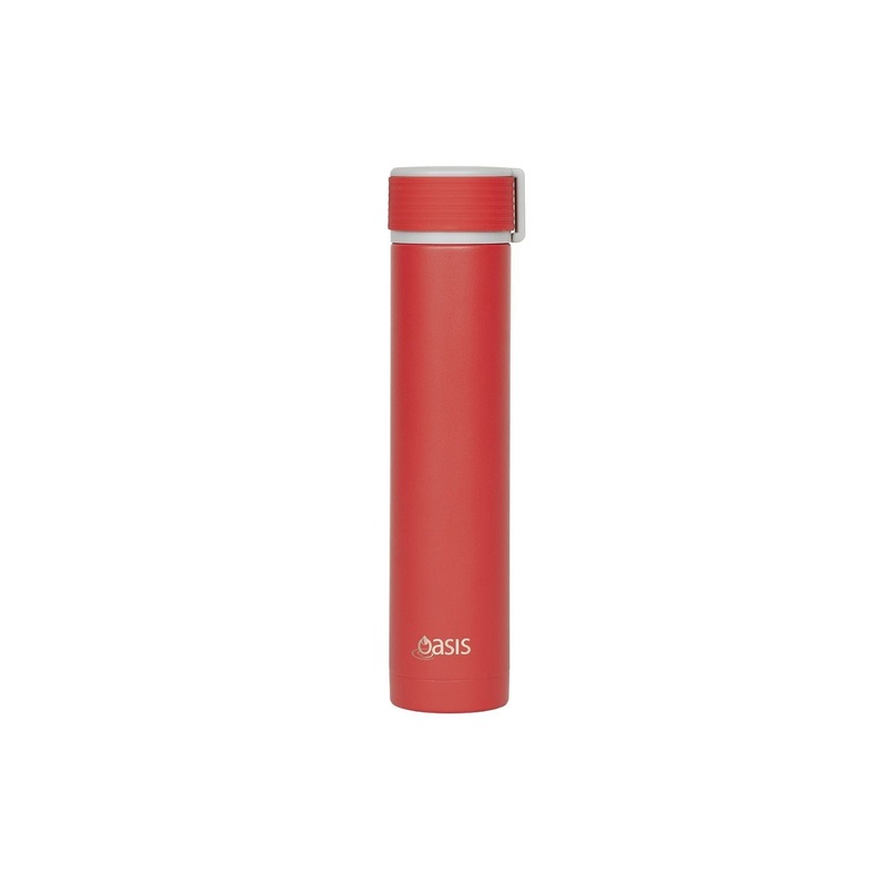 Oasis Skinny Mini Insulated Water Bottle 250ML Matte – Crimson (Red)