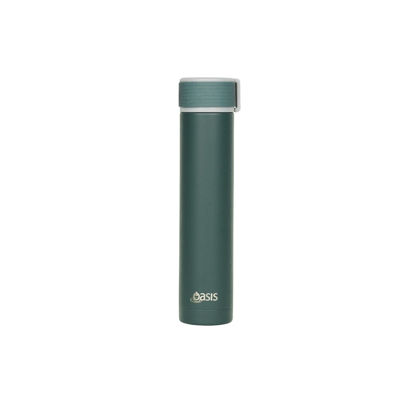 Oasis Skinny Mini Insulated Water Bottle 250ML Matte – Forest (Dark Green)