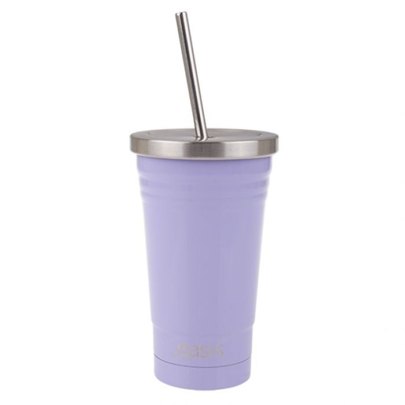 Oasis Stainless Steel Insulated Smoothie Tumbler with Straw 500ML – Lilac