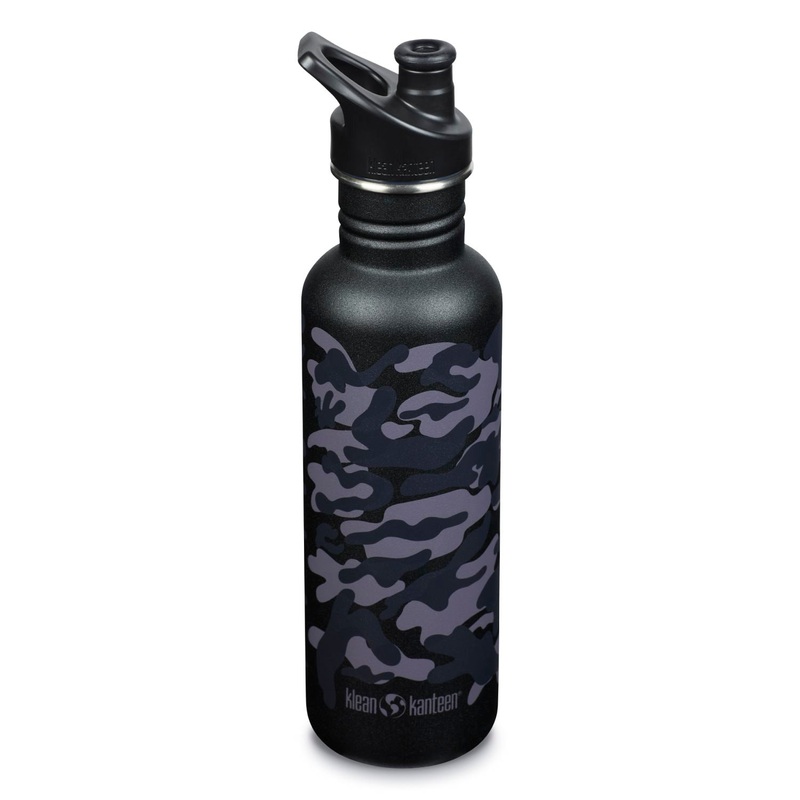 Klean Kanteen Classic 27oz Water Bottle (with Sport Cap) (Black Camo)