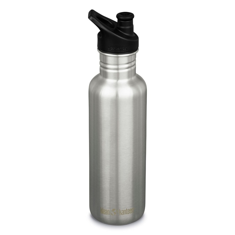 Klean Kanteen Classic 27oz Water Bottle (with Sport Cap) (Brushed Stainless)