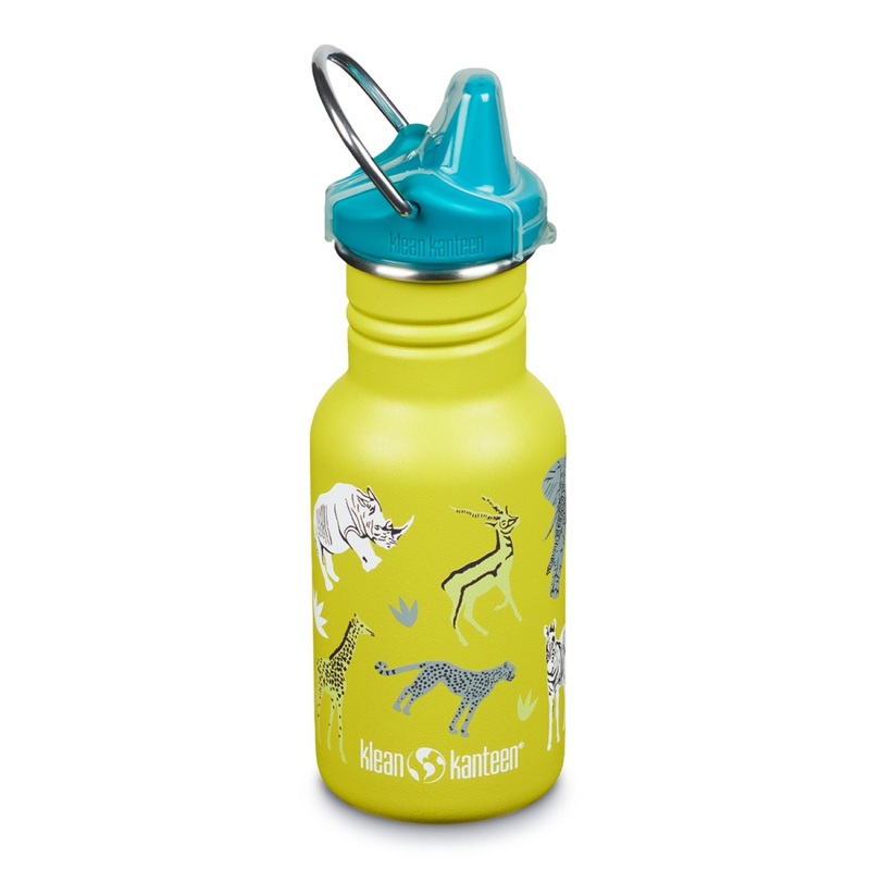 Klean Kanteen Kid Classic 12oz Water Bottle (with Kid Sippy Cap) (Safari)