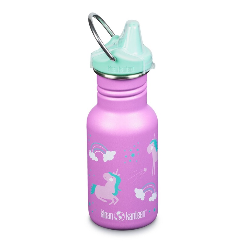 Klean Kanteen Kid Classic 12oz Water Bottle (with Kid Sippy Cap) (Unicorns)