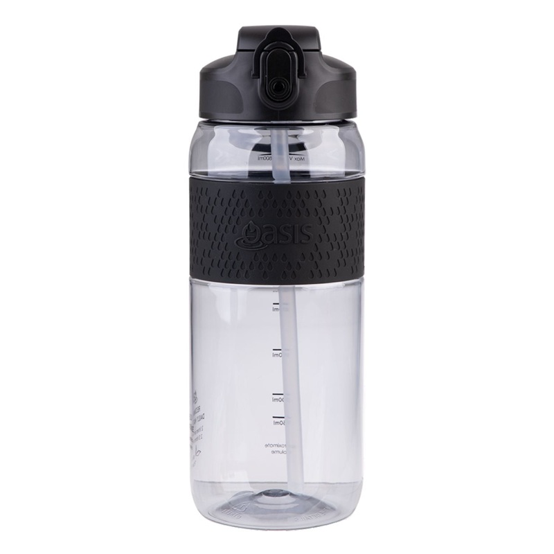 Oasis Tritan Sports Bottle With Sipper Straw 800ML – Carbon Black