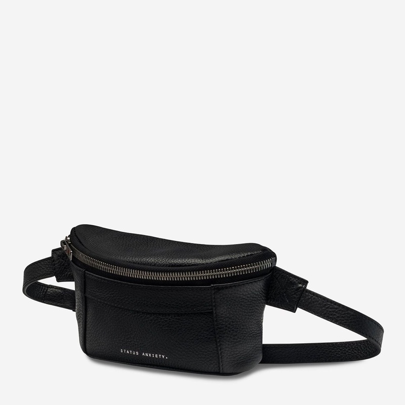 Status Anxiety Best Lies Bum Leather Crossbody – Black