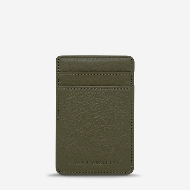 Status Anxiety Flip Leather Wallet – Khaki