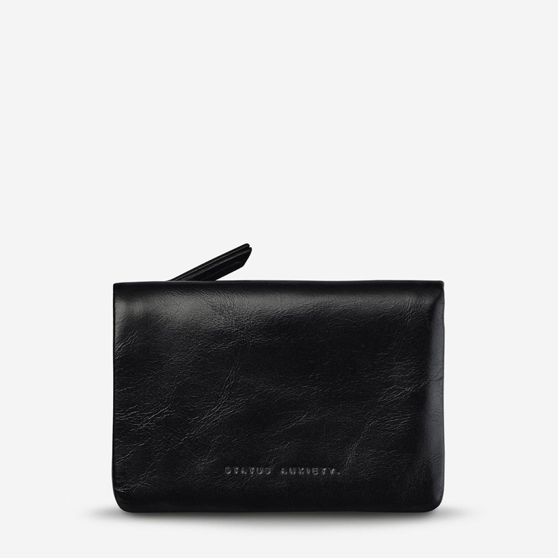 Status Anxiety Is Now Better Italian Leather Wallet – Black