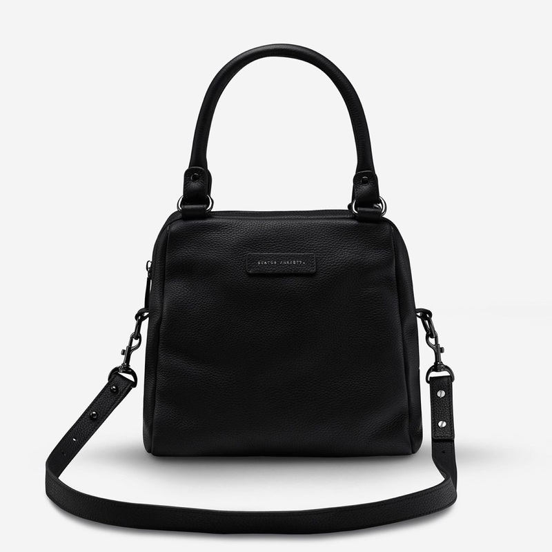 Status Anxiety Last Mountains Leather Crossbody – Black