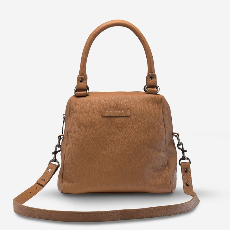 Status Anxiety Last Mountains Leather Crossbody – Tan