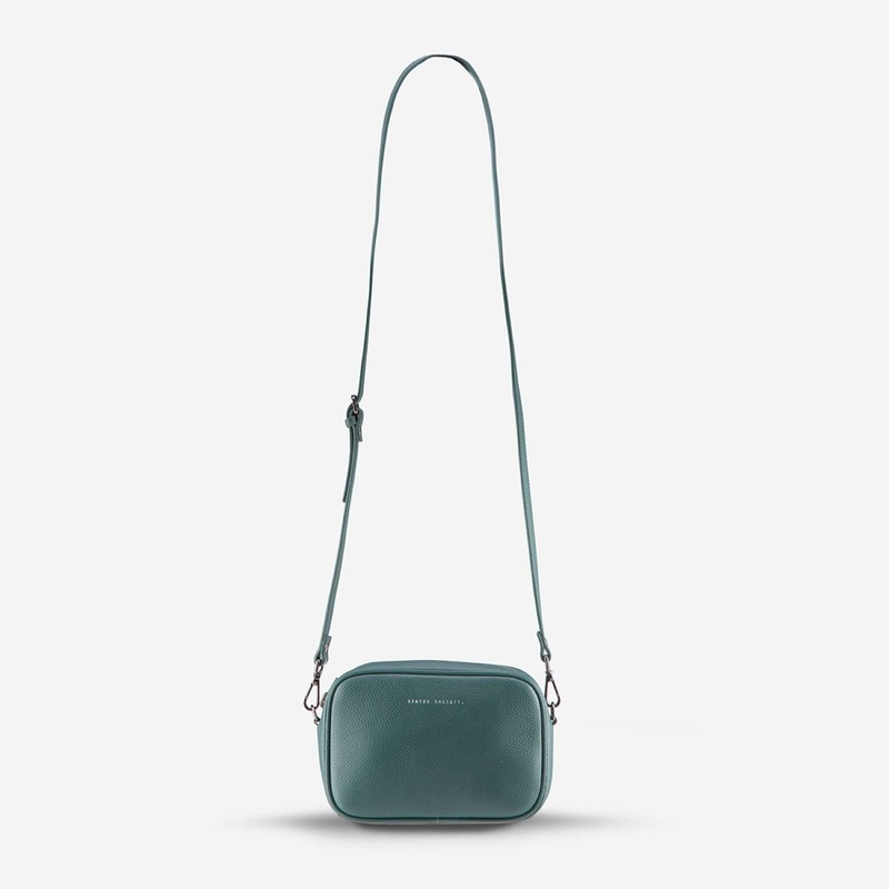 Status Anxiety Plunder Italian Leather Crossbody – Green