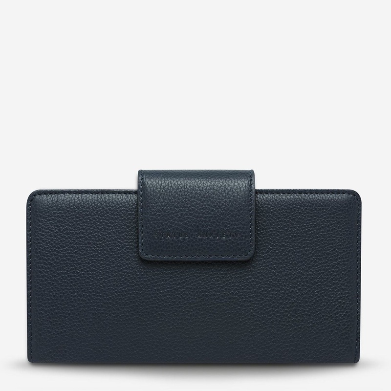 Status Anxiety Ruins Leather Wallet – Navy Blue