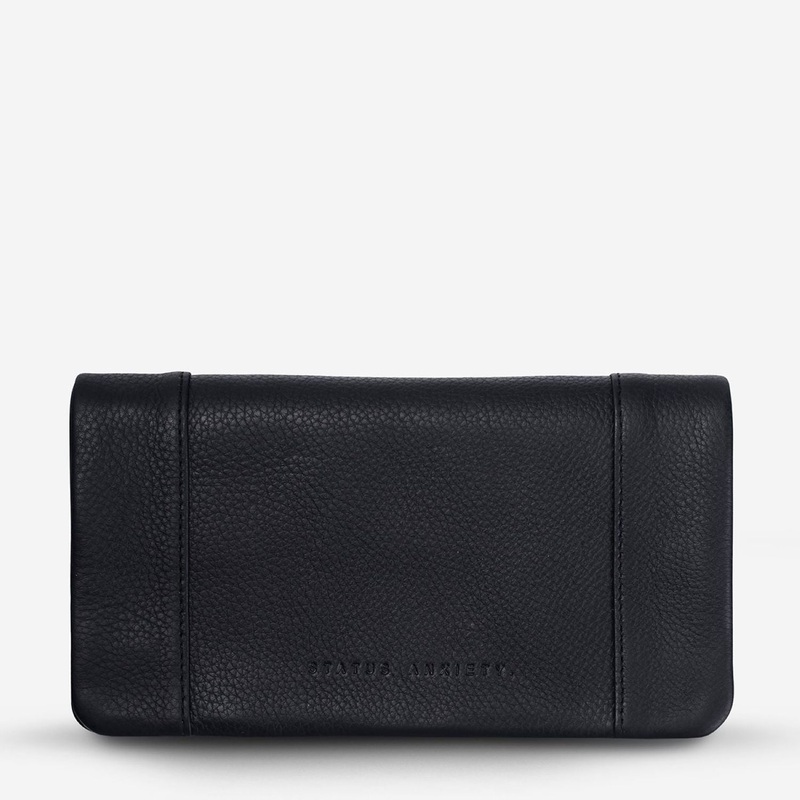 Status Anxiety Some Type Of Love Italian Leather Wallet – Black
