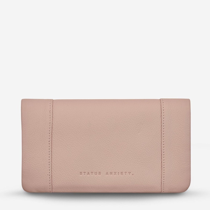 Status Anxiety Some Type Of Love Italian Leather Wallet – Dusty Pink