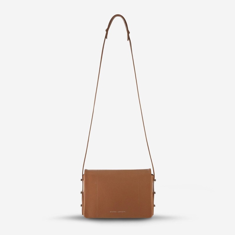 Status Anxiety Succumb Italian Leather Crossbody – Tan