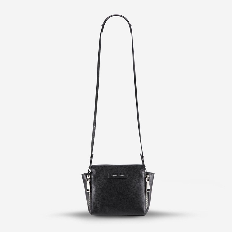 Status Anxiety The Ascendants Leather Crossbody – Black Pebble