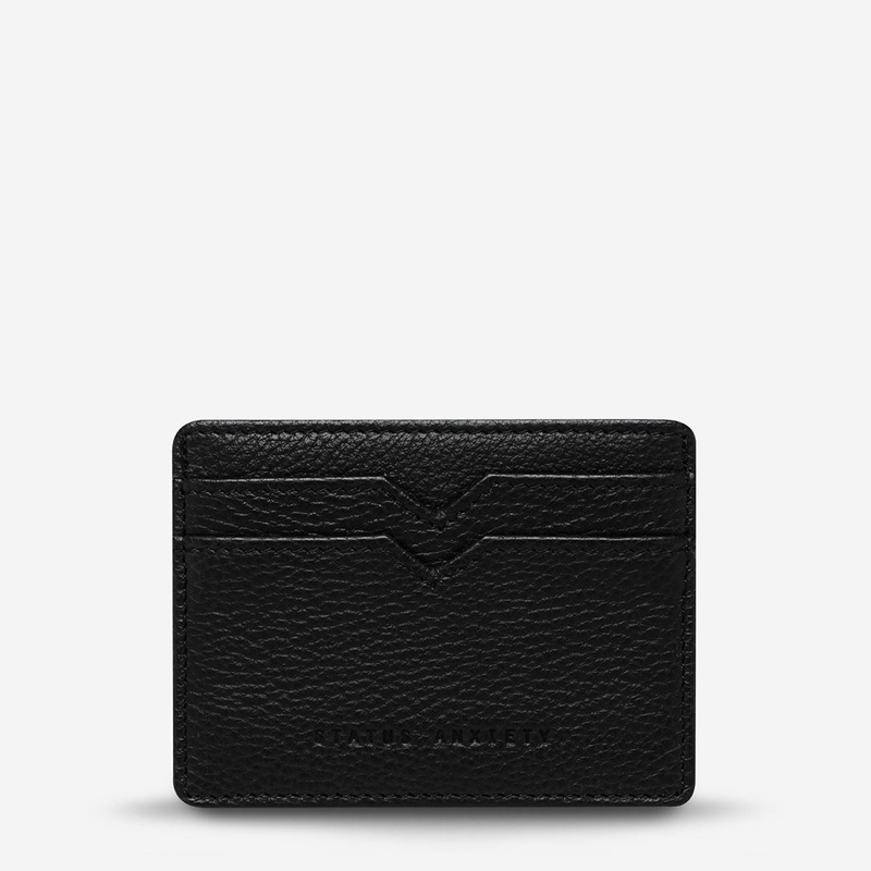 Status Anxiety Together For Now Leather Card Case – Black