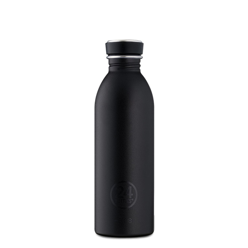 24 Bottles Urban 500ML Water Bottle (Stone Finish) – Tuxedo Black
