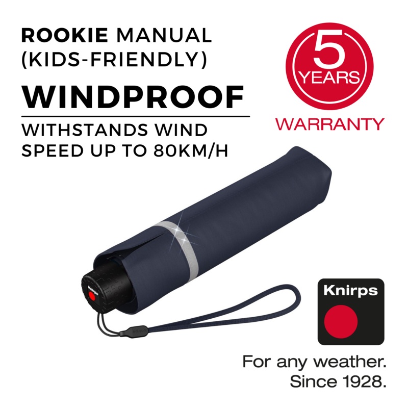 Knirps Rookie Manual Reflective Umbrella – Navy