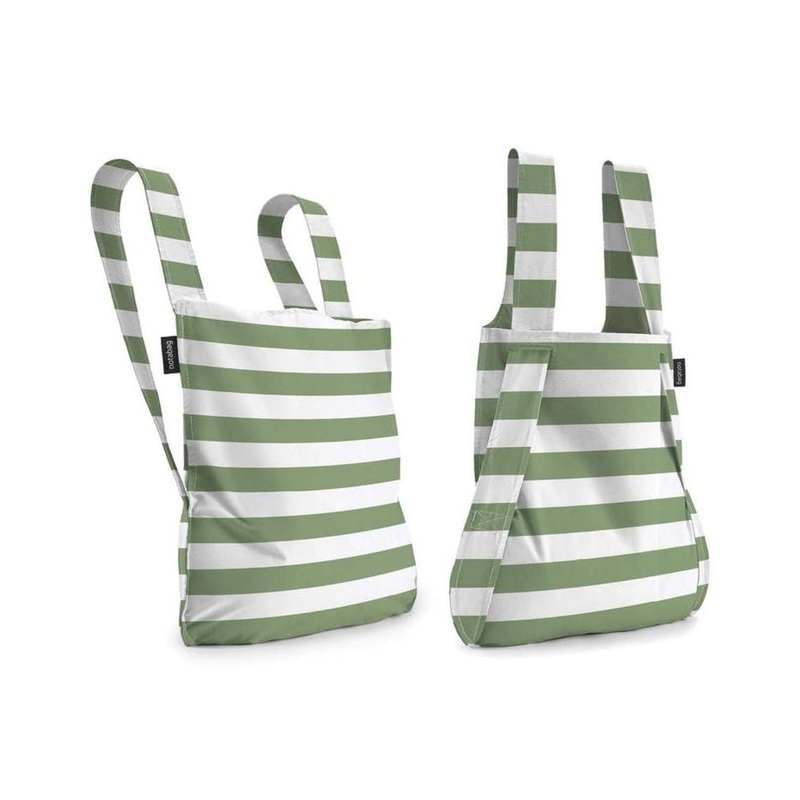 Notabag Original Convertible Tote Backpack – Olive Stripes