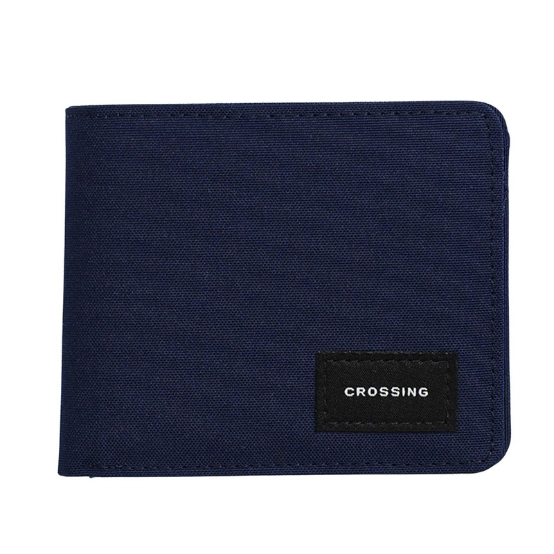 Crossing Bifold Wallet with Coin Pocket & Card Flap RFID – Navy