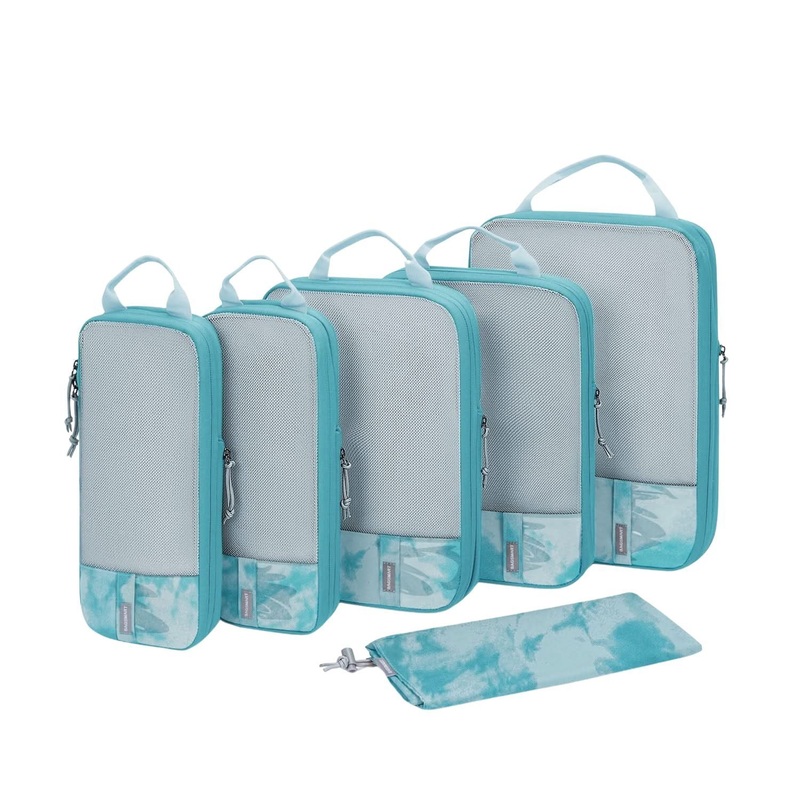Bagsmart 6-In-1 Compression Packing Cubes (Tie-Dyed Sky)