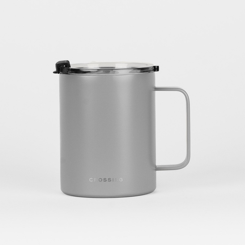Crossing Neo Insulated S/S Ceramic Mug W Handle And Lid 420ml – Ash