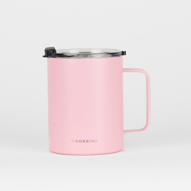 Crossing Neo Insulated S/S Ceramic Mug W Handle And Lid 420ml – Ballet Pink