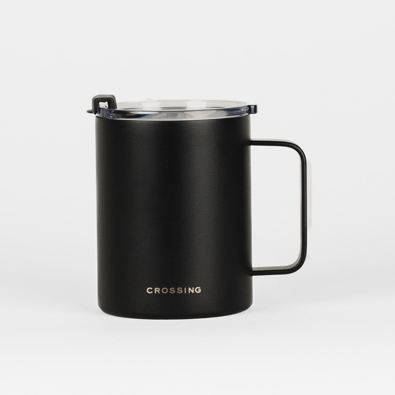 Crossing Neo Insulated S/S Ceramic Mug W Handle And Lid 420ml – Ebony