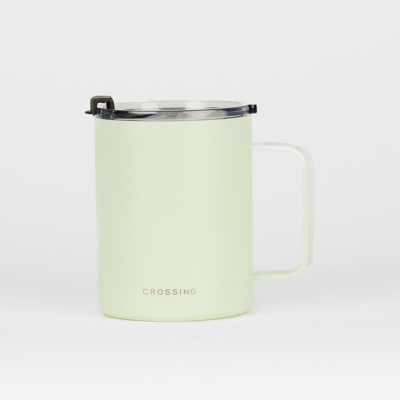 Crossing Neo Insulated S/S Ceramic Mug W Handle And Lid 420ml – Pistachio