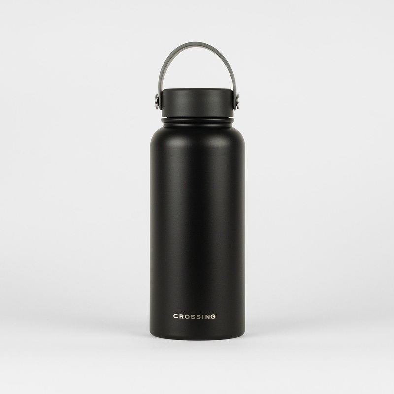 Crossing Urban Insulated S/S Bottle W Handle 950ml – Ebony