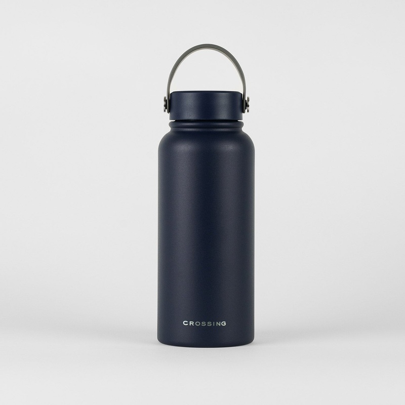 Crossing Urban Insulated S/S Bottle W Handle 950ml – Ink Blue