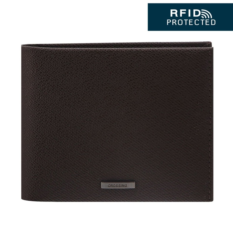 Crossing Elite Bi-fold Leather Wallet RFID – Chocolate