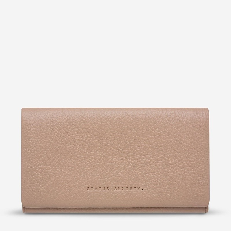 Status Anxiety Nevermind Leather Wallet – Dusty Pink