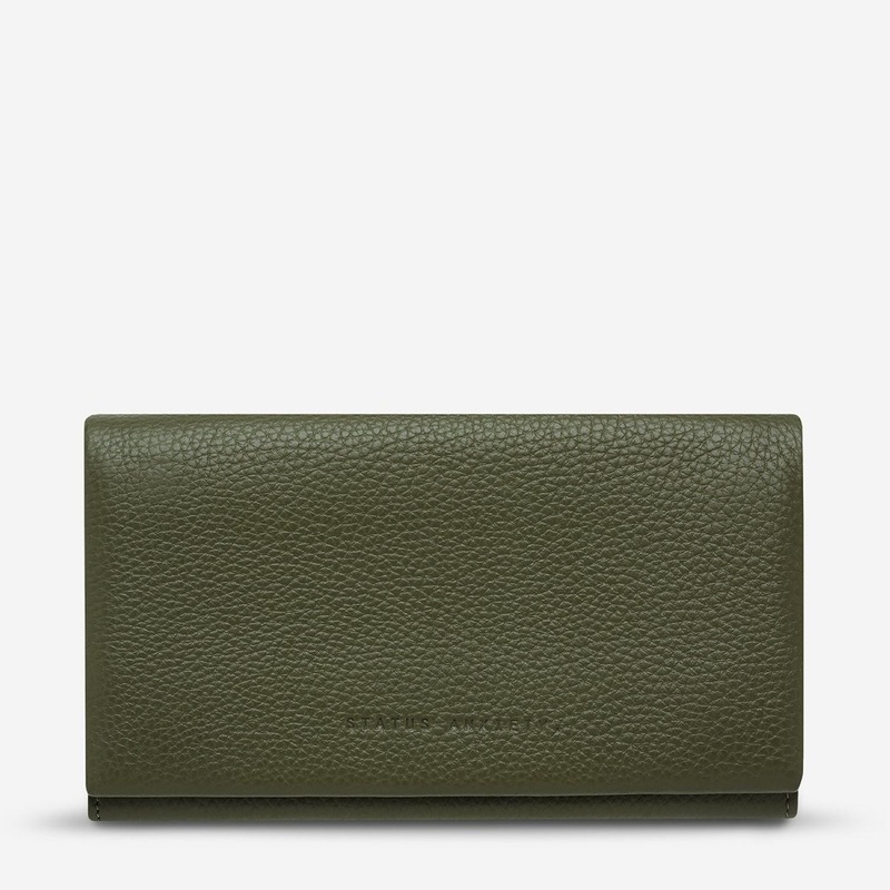 Status Anxiety Nevermind Leather Wallet – Khaki